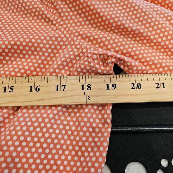 Jones New York Signature Polka Dot Collared Button Front Blouse Size Large EUC - Picture 5 of 6